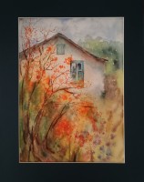 "Esen v selo, akvarel s paspartu ", Iva georgieva | Dea Art