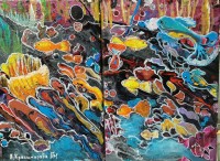 "Diptih morska abstraktsiya 1150", Aneliya Krasimirova Tsvetkova | Dea Art