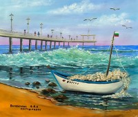"Burgaskiyat most i lodka maslena kartina ", Valentina Kostadinova  | Dea Art
