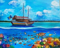 "Barbados - originalna avtorska kartina, idealna za podarak ", Krasimira Mancheva  | Dea Art