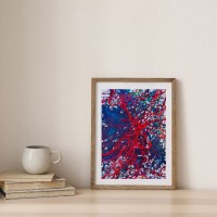 "Kartichka Print KRAVNA VRAZKA – Parva nagrada, abstraktna kartina First Prize Art", Traksi art | Dea Art