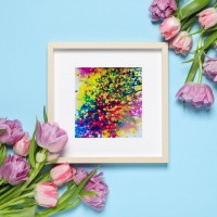 "Kartichka Ogan 1 Abstraktna Fire Abstract Postcard", Traksi art | Dea Art