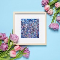 "Abstraktna Sinya Kartichka Blue Abstract Postcard", Traksi art | Dea Art