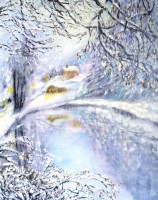 "Zimen Pejzazh Ezero Snezhna Prikazka Winter Landscape", Traksi art | Dea Art
