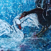 " Byal i Cheren Lebed Ezero Dobro i Zlo  White and Black Swans", Traksi art | Dea Art
