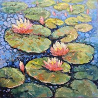 "VODNI LILII originalna maslena zhivopis", Katya Jordanova Koleva | Dea Art