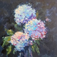 "BUKET HORTENZII originalna maslena zhivopis", Katya Jordanova Koleva | Dea Art