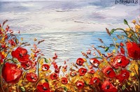 Красива картина - Морски бриз и диви макове